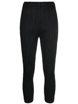 Pleats Please Issey Miyake Pleated Cropped Trousers Farfetch