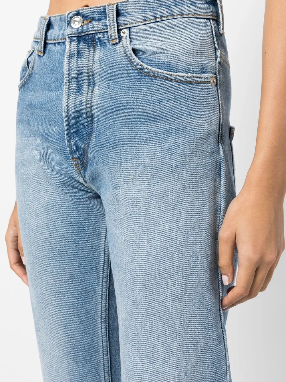 N Layered Design Straight Leg Jeans Farfetch