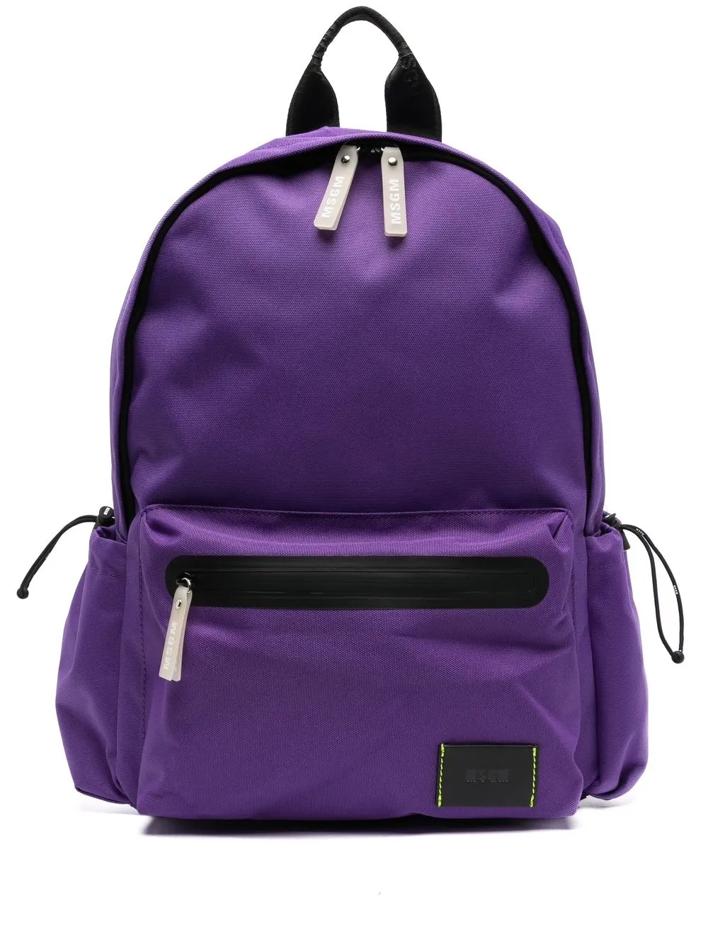 MSGM logo-patch drawstring backpack - Purple