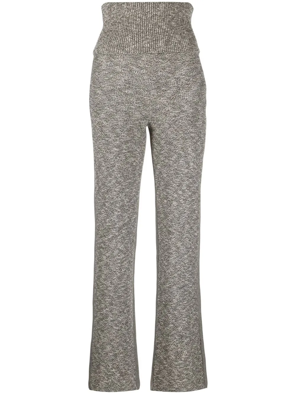 Off-White pantalones de tiro alto - Gris