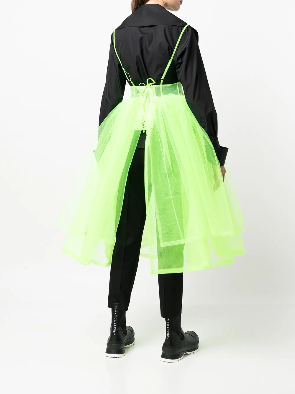 Noir Kei Ninomiya Tulle Midi Dress Farfetch