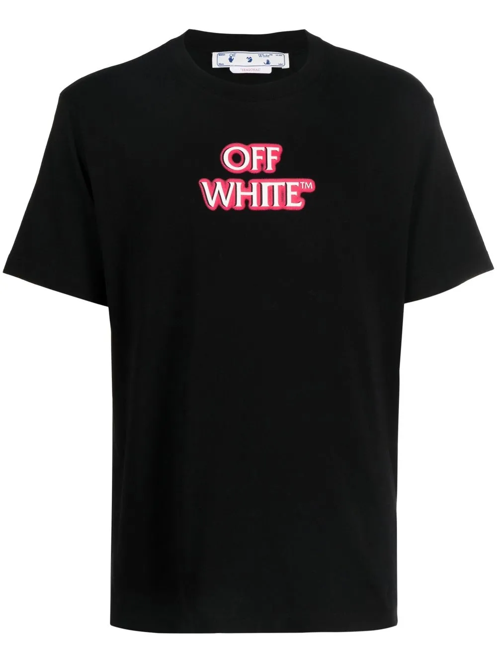 Off-White playera con logo estampado - Negro
