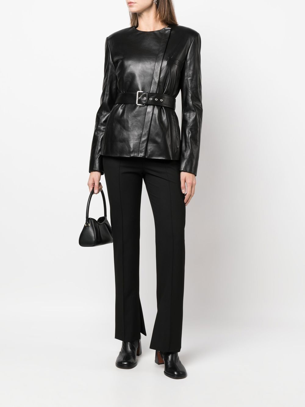 Drome Off Centre Zipped Leather Jacket Farfetch