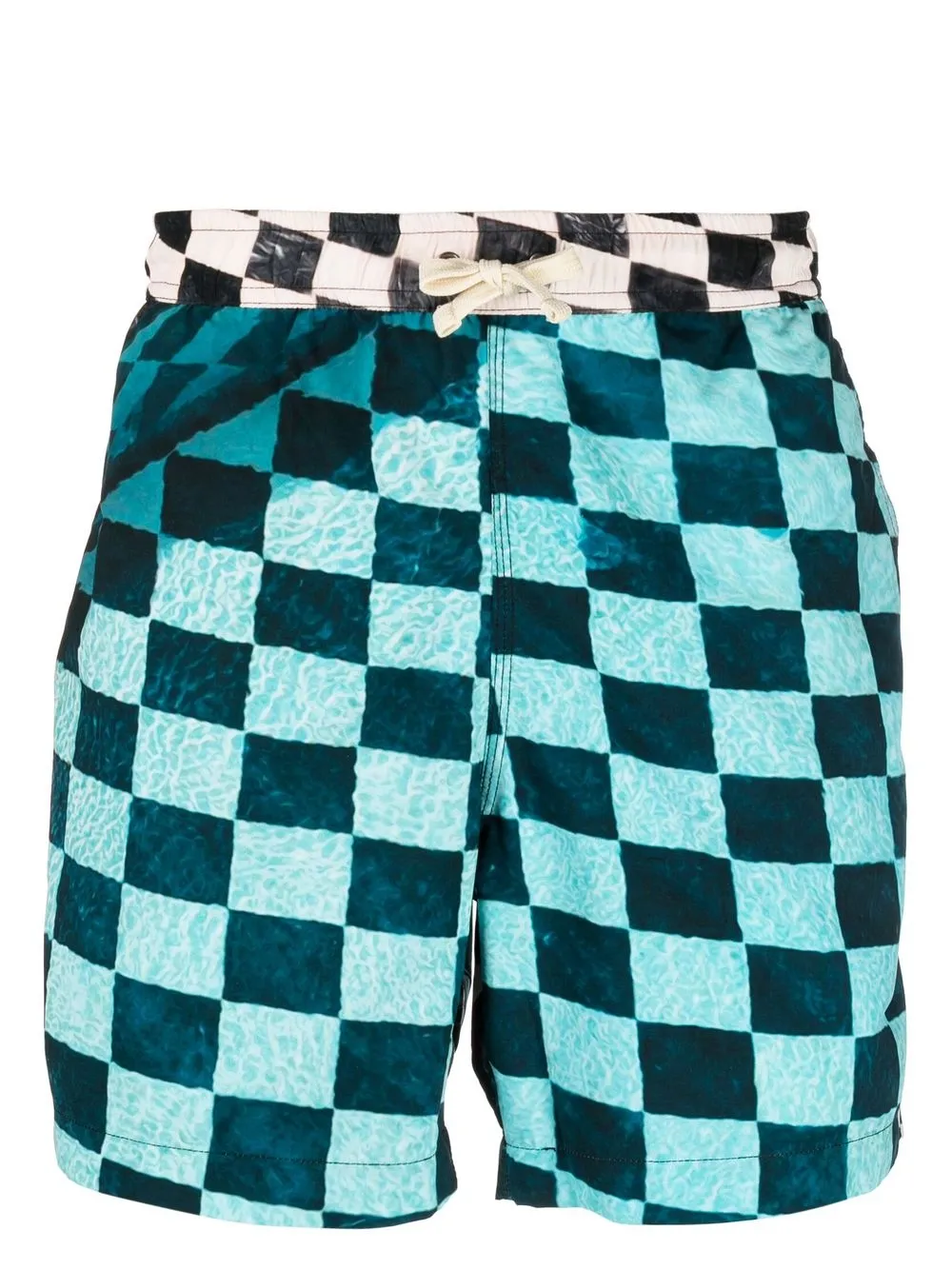 Blue Sky Inn Check Print Swim Shorts Farfetch