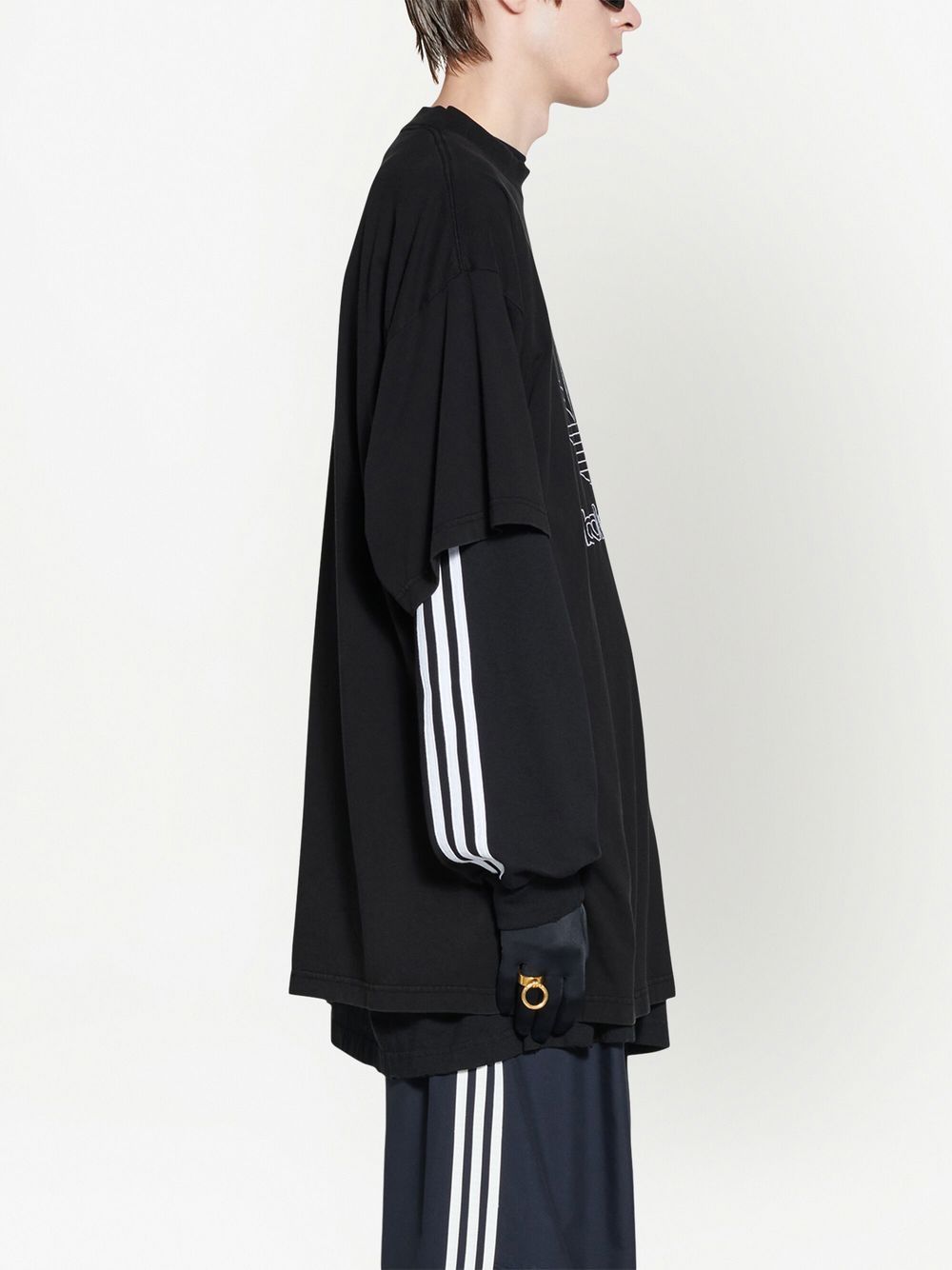 Balenciaga Adidas Oversized Cotton T Shirt In Black ModeSens