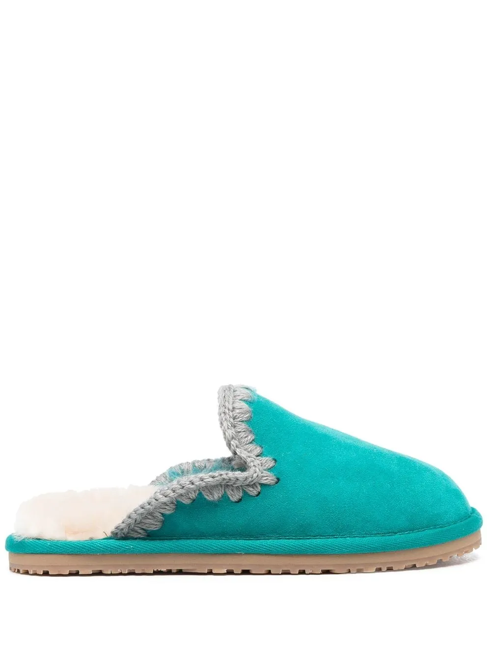 Mou slippers con forro de lana - Azul