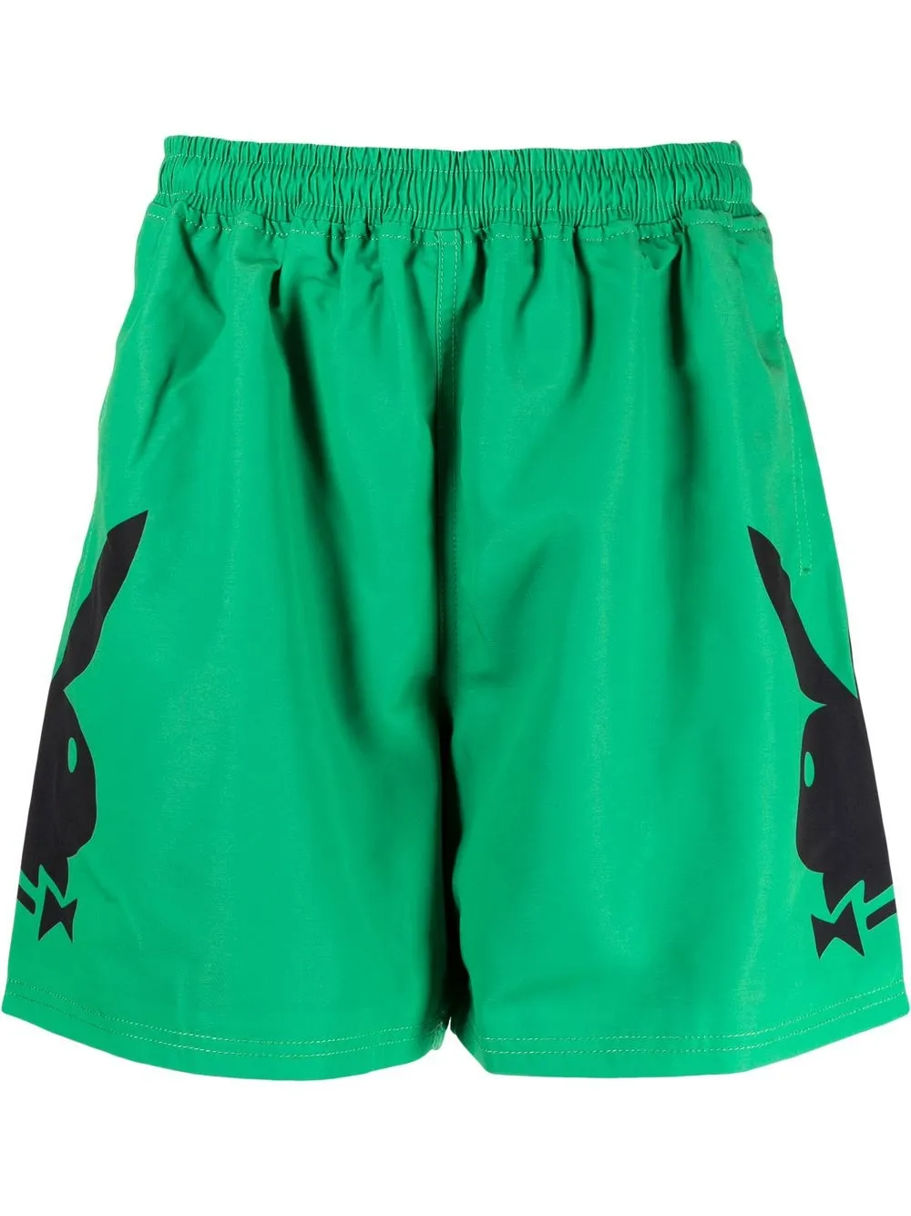 Pleasures Collide logo-print shorts - Green