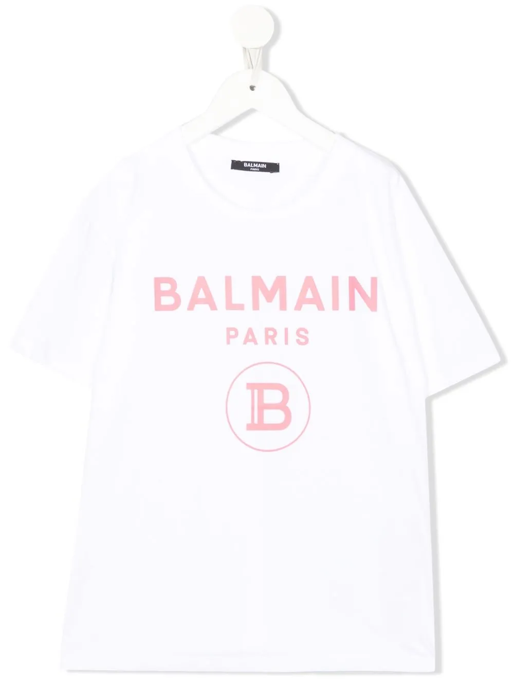 Balmain Kids playera con logo estampado - Blanco