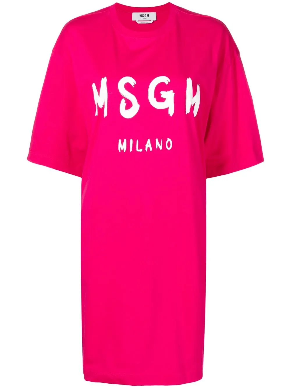 MSGM logo-print detail dress - Pink