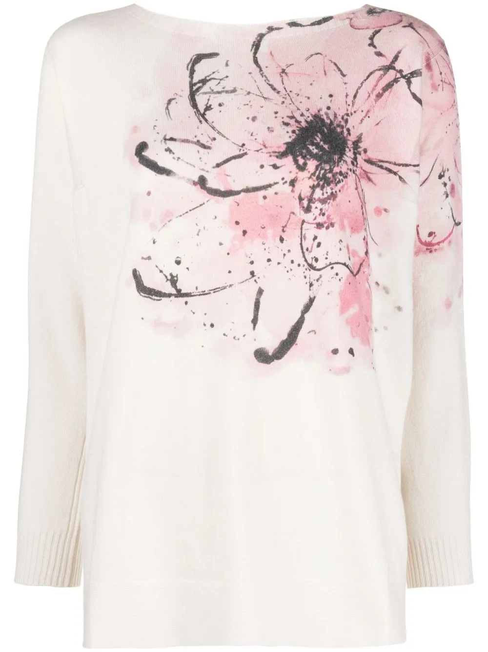 D.Exterior suéter con estampado floral - Neutro