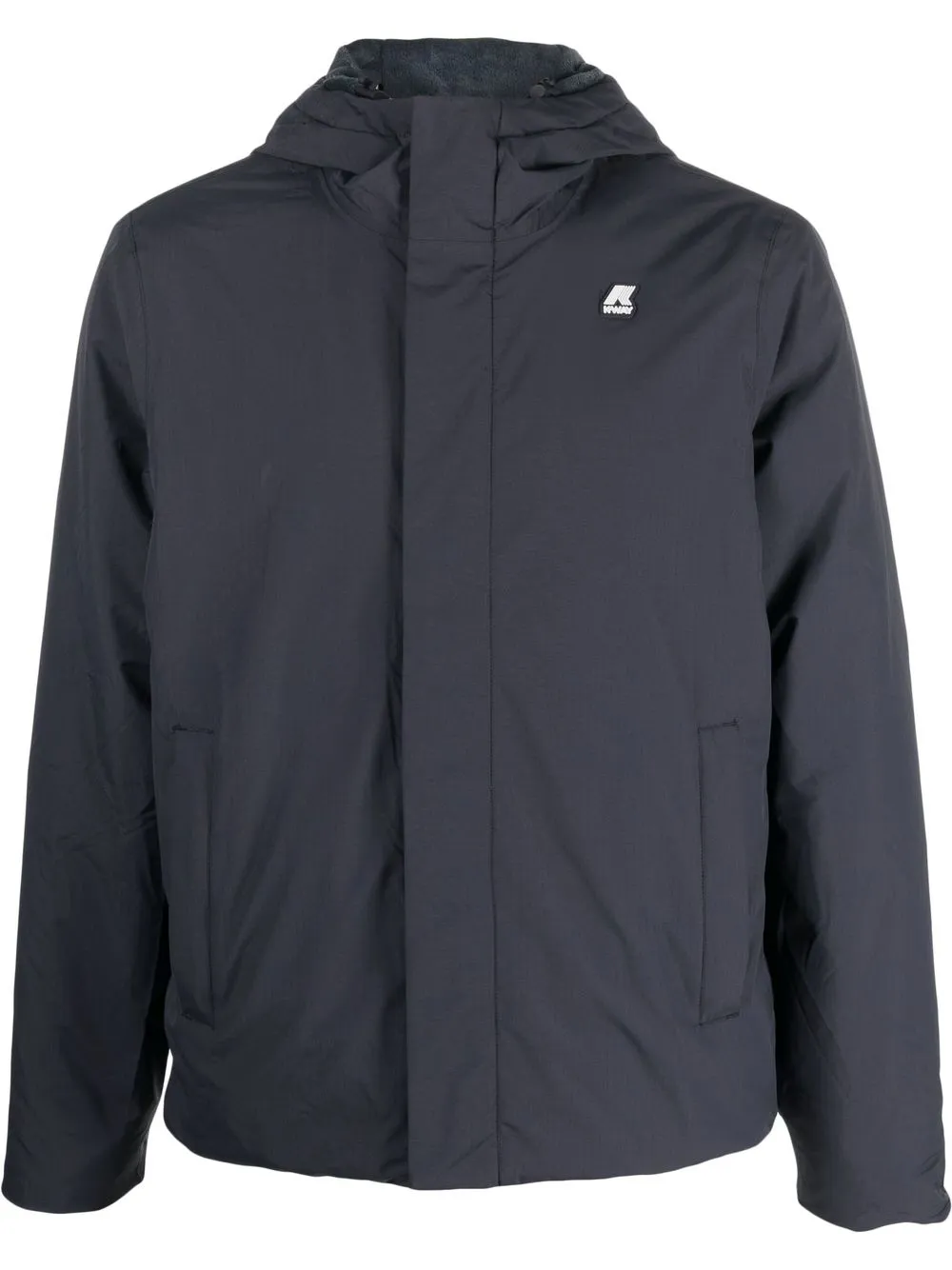 K-Way hooded fleece-lined jacket - Blue