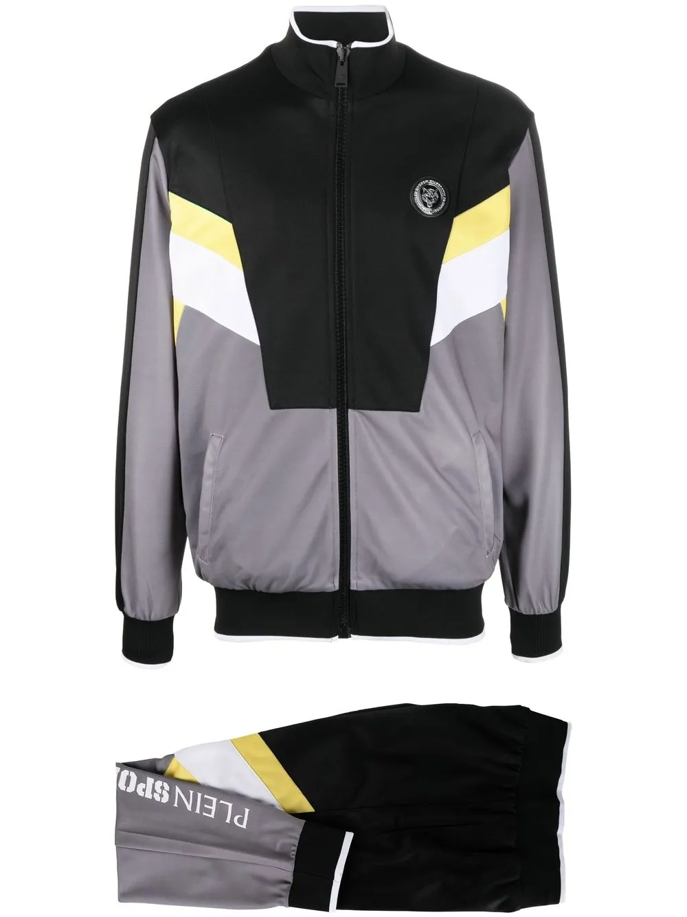 Plein Sport colour-block track pants - Black