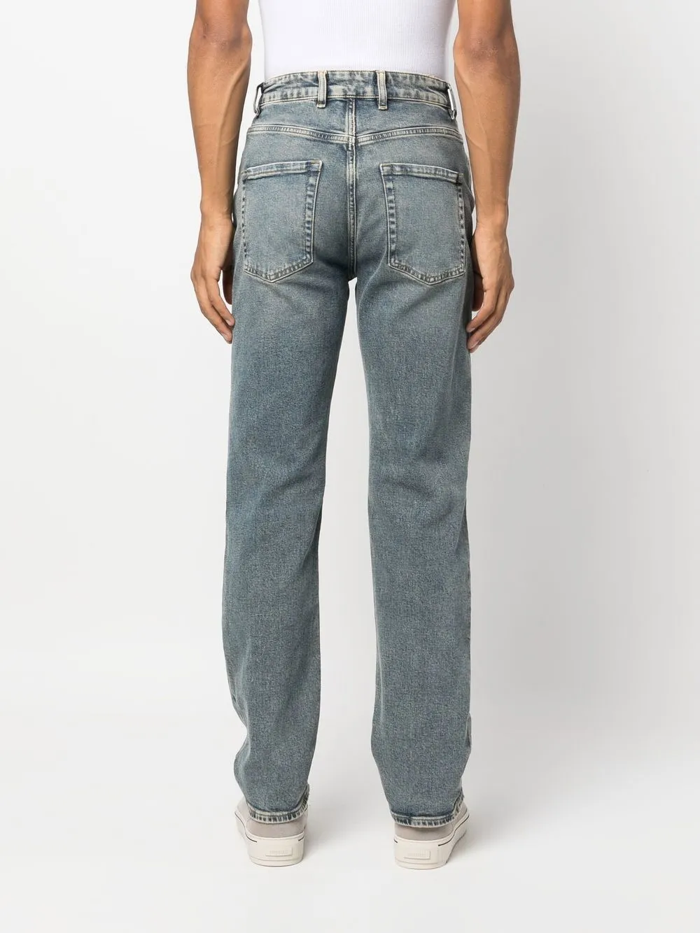 Represent Straight Leg Stonewash Jeans Farfetch