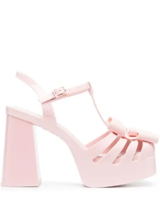 Viktor Rolf X Melissa Bow Detail 100mm Heel Sandals Farfetch