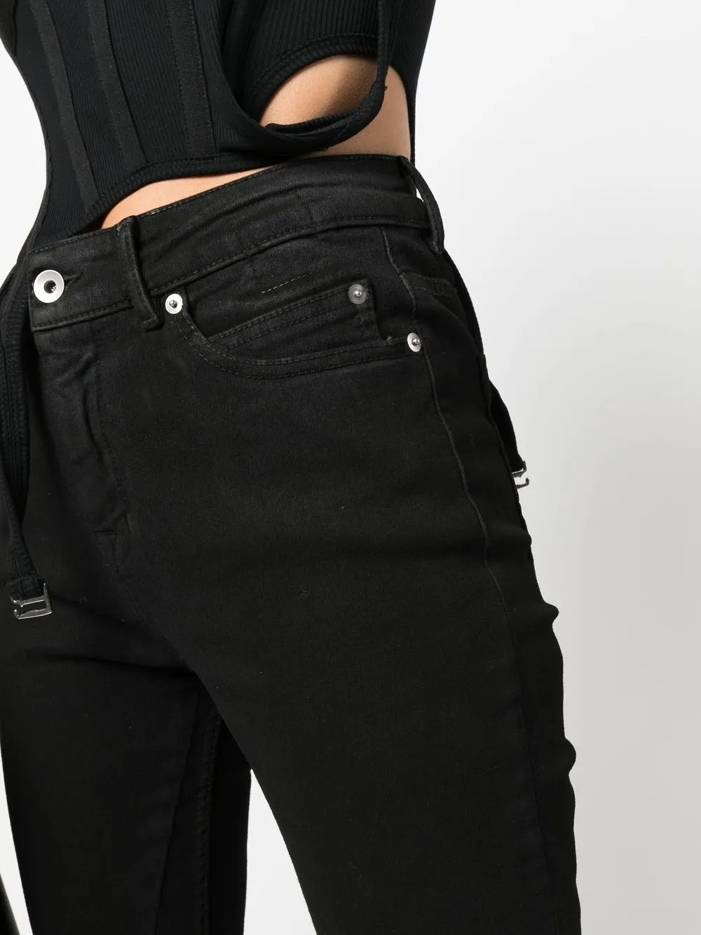 Rick Owens Drkshdw Skinny Fit Denim Jeans In Black Modesens