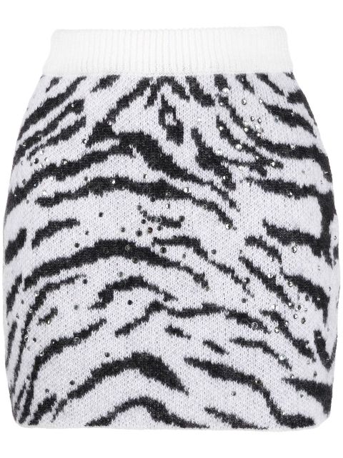 Alessandra Rich Intarsia Knit Miniskirt Farfetch