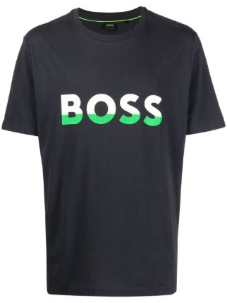 Boss Logo Print T Shirt Farfetch