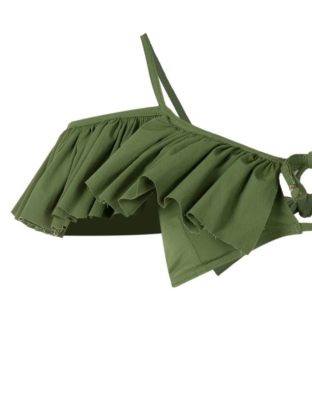 Amir Slama Ruffle Detail Cold Shoulder Bikini Farfetch