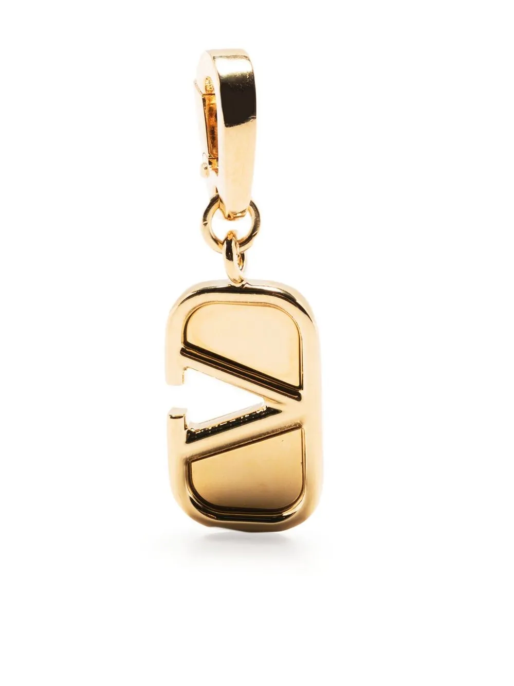 Valentino Garavani logo-plaque pendant necklace - Gold