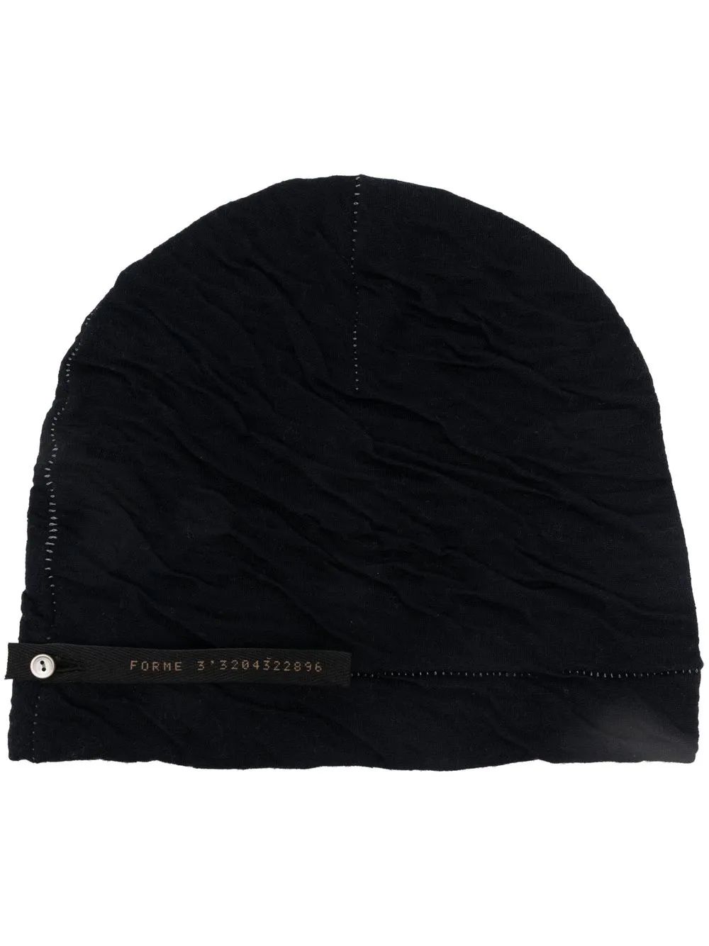 Forme D'expression creased wool beanie hat - Black