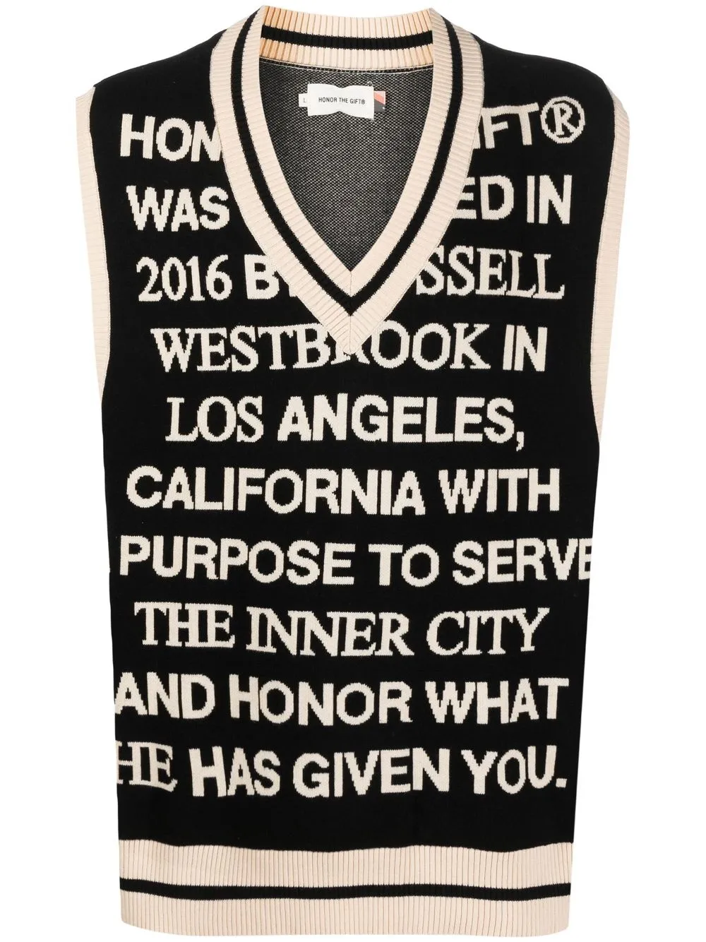 Honor The Gift graphic-print cotton vest - Black
Honor The Gift graphic-print cotton vest - Black