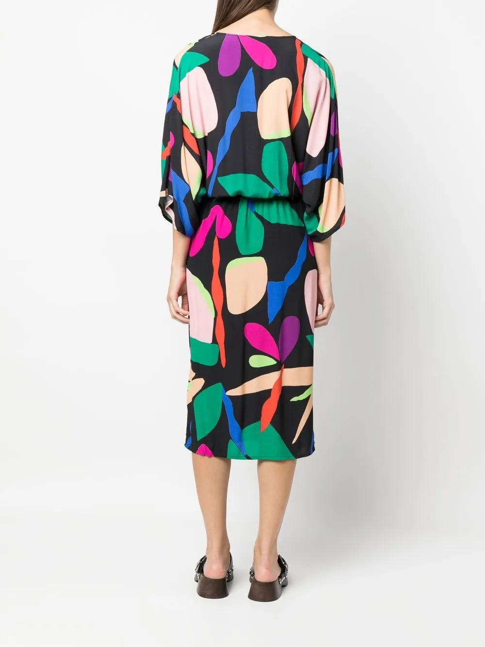 Essentiel Antwerp Abstract Print Midi Dress Farfetch