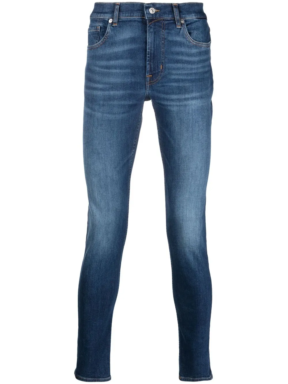 7 For All Mankind mid-rise skinny jeans - Blue