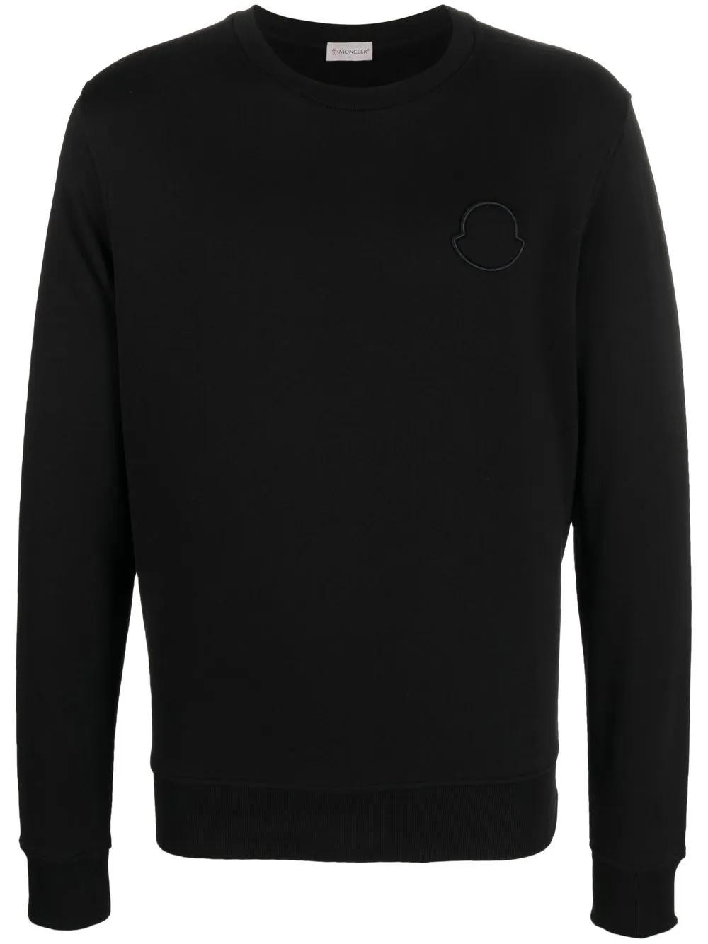 Moncler sudadera con parche del logo - Negro
