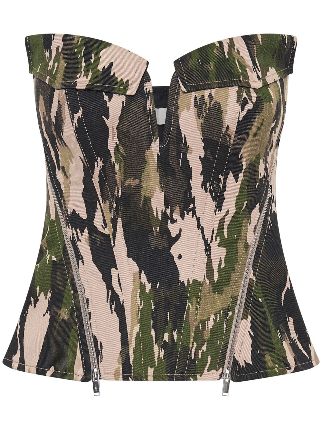 Dion Lee V Wire Camouflage Corset Top Farfetch