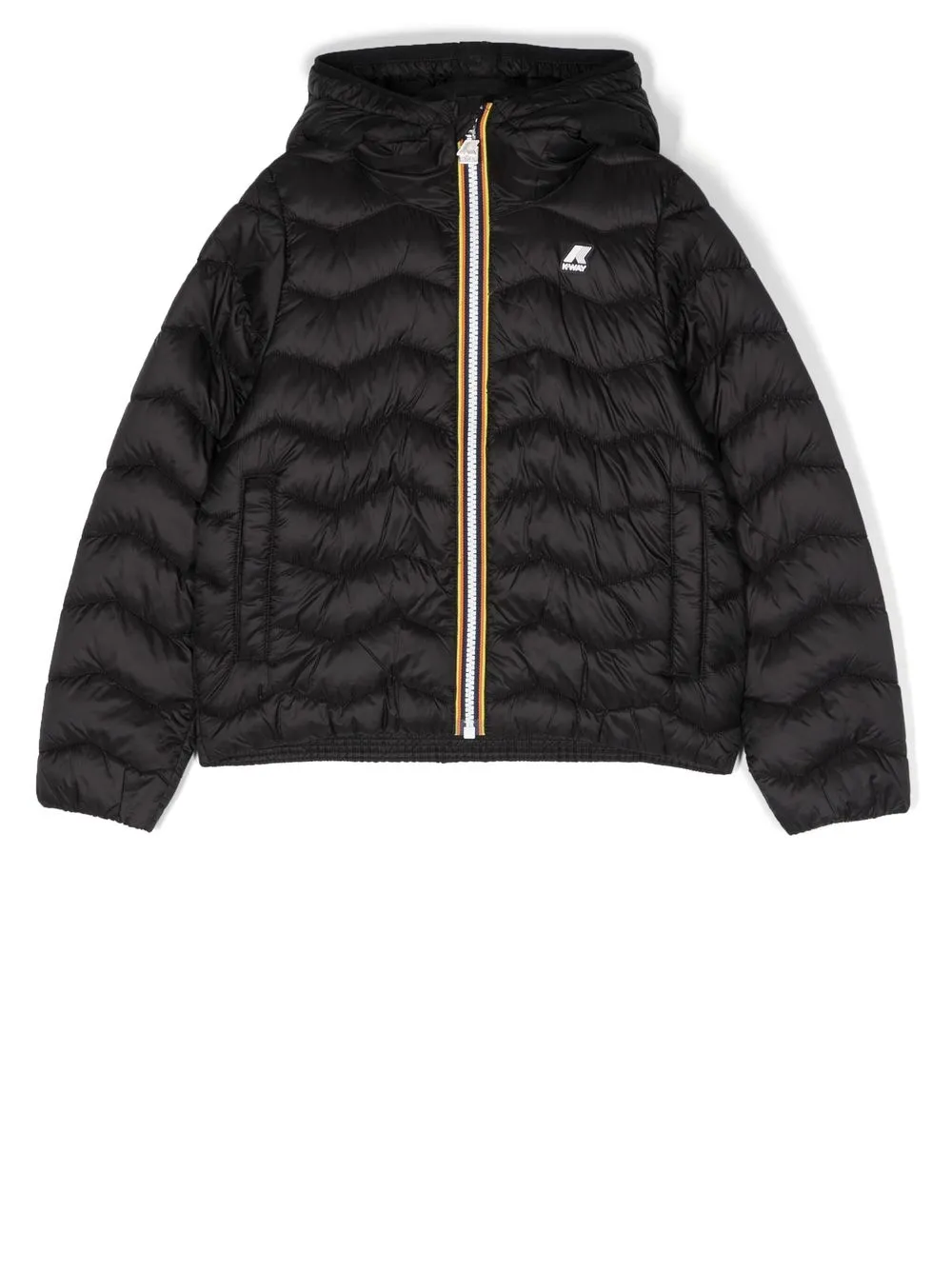 K Way Kids padded zip-up jacket - Black