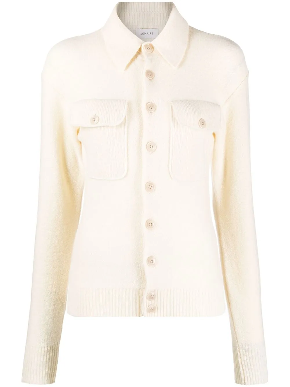 Lemaire button-up wool cardigan - Neutrals