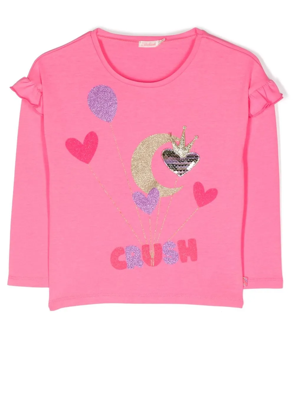 Billieblush playera con corazón estampado - Rosado