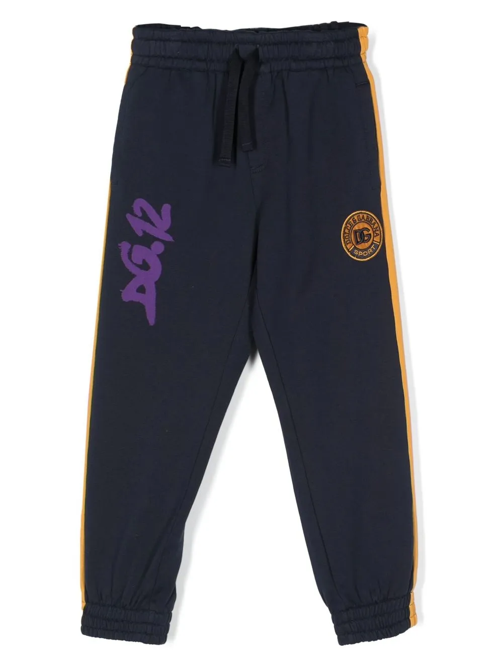 Dolce & Gabbana Kids logo-patch track pants - Blue