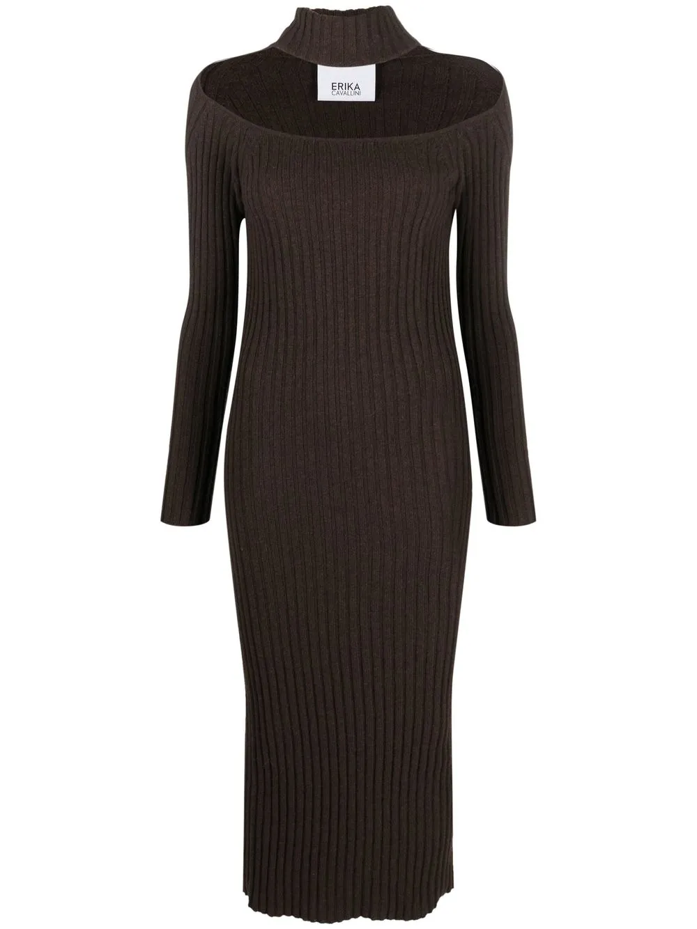 Erika Cavallini Cut Out Ribbed Midi Dress Farfetch