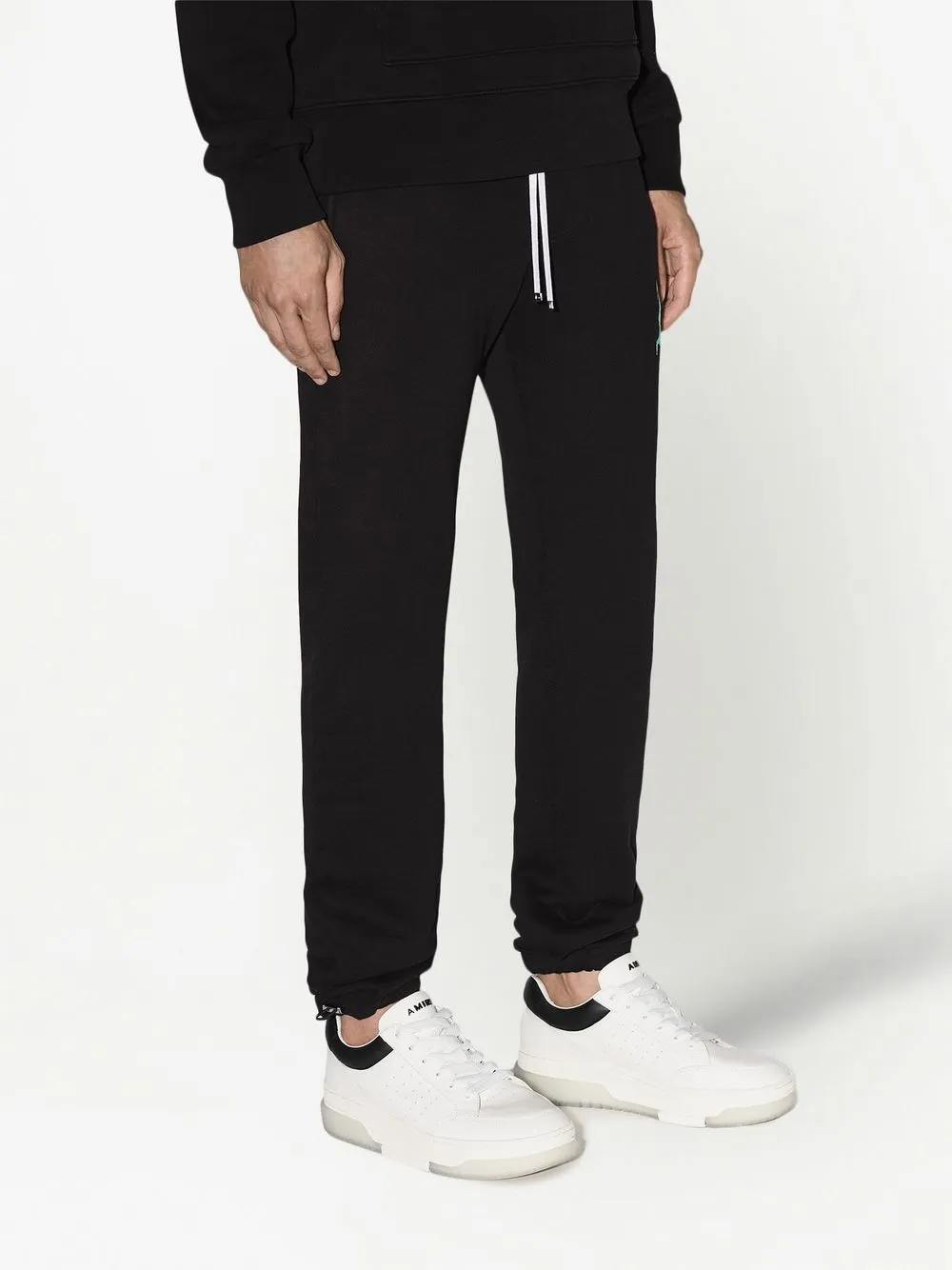 AMIRI Logo Motif Organic Cotton Track Pants Black FARFETCH