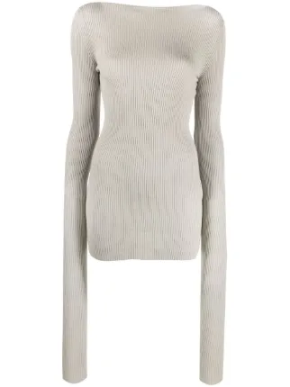 Rick Owens Boat Neck Knitted Jumper Farfetch