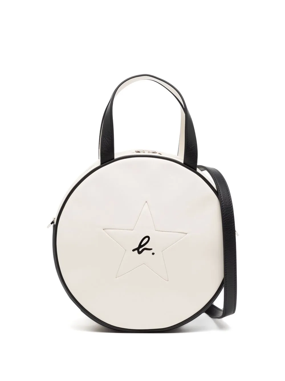 agnès b. circle top-handle tote bag - Black