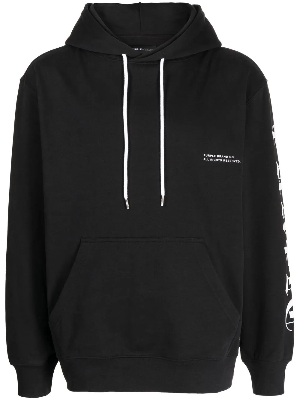 Purple Brand Gothic Wordmark hoodie - Black