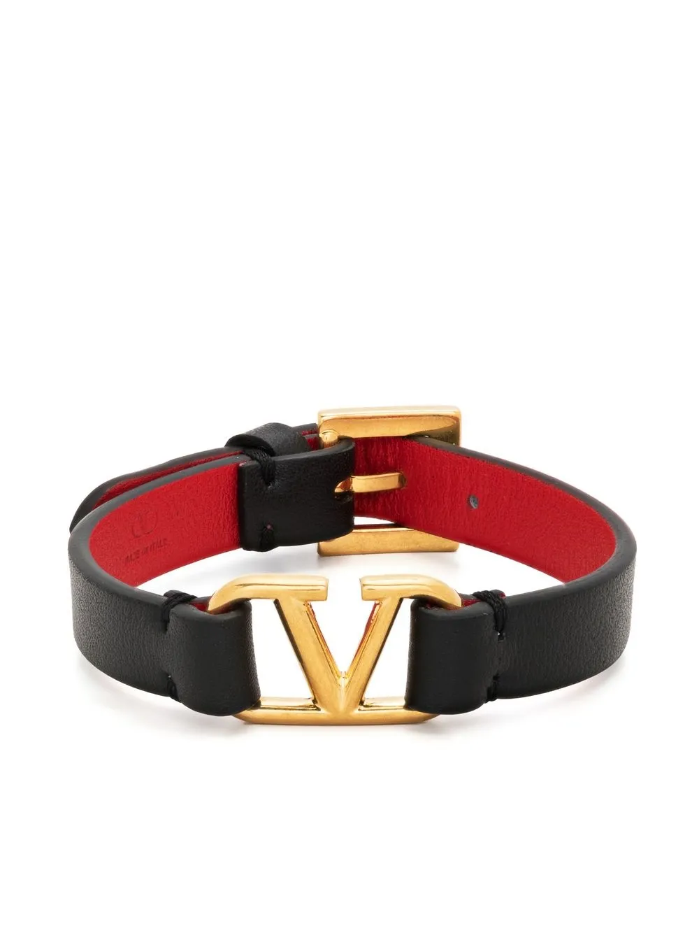 Valentino Garavani VLogo leather bracelet - Black