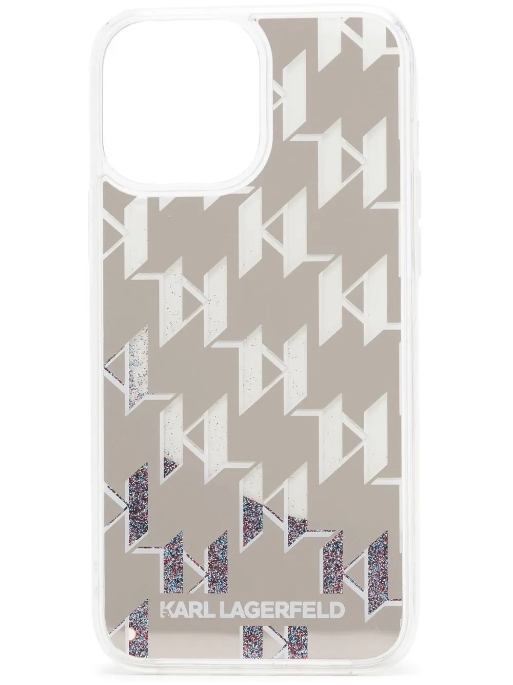 Karl Lagerfeld monogram iPhone 13 Pro Max case - Silver