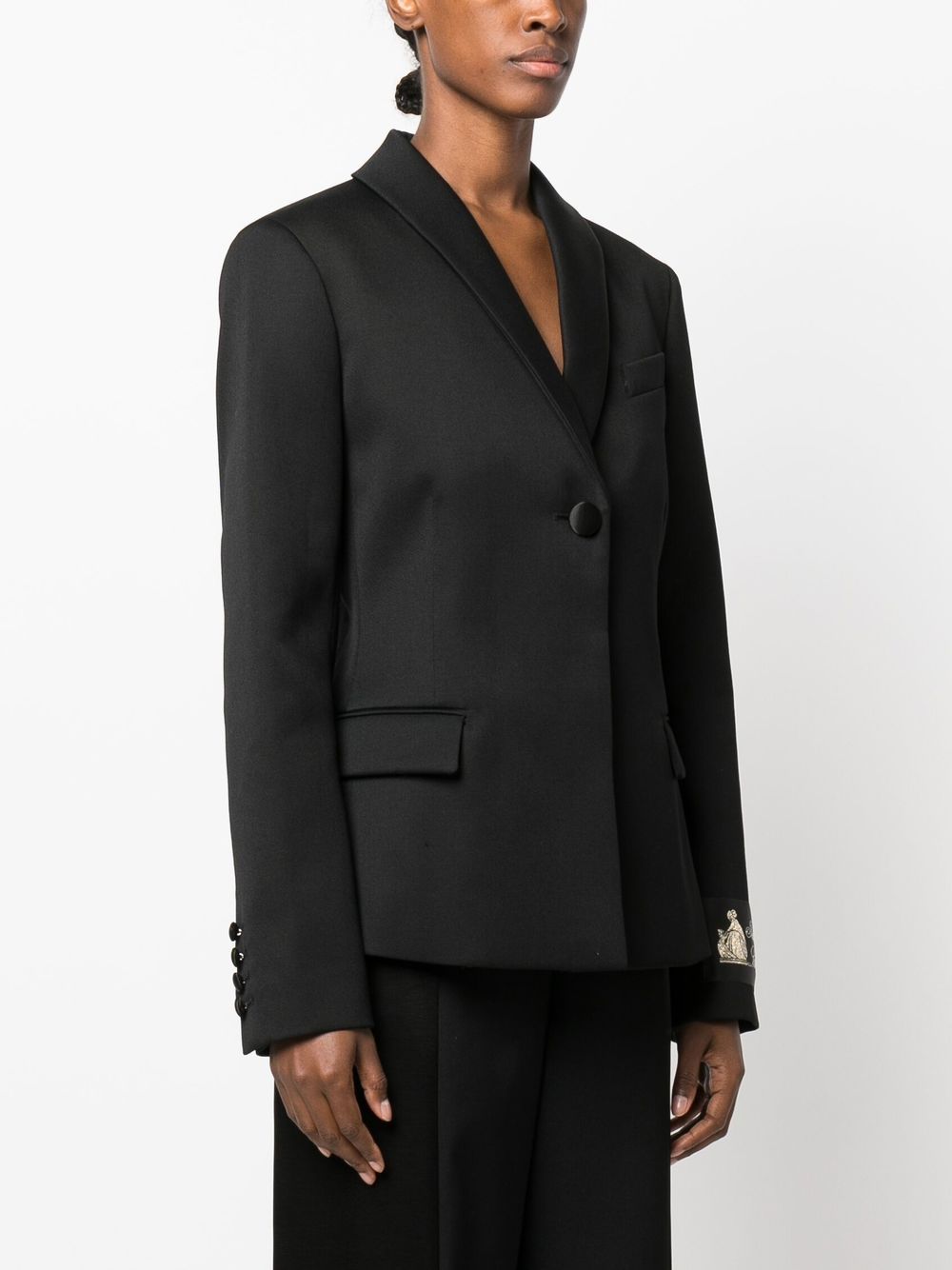 Lanvin Single Breasted Tailored Jacket Black Farfetch