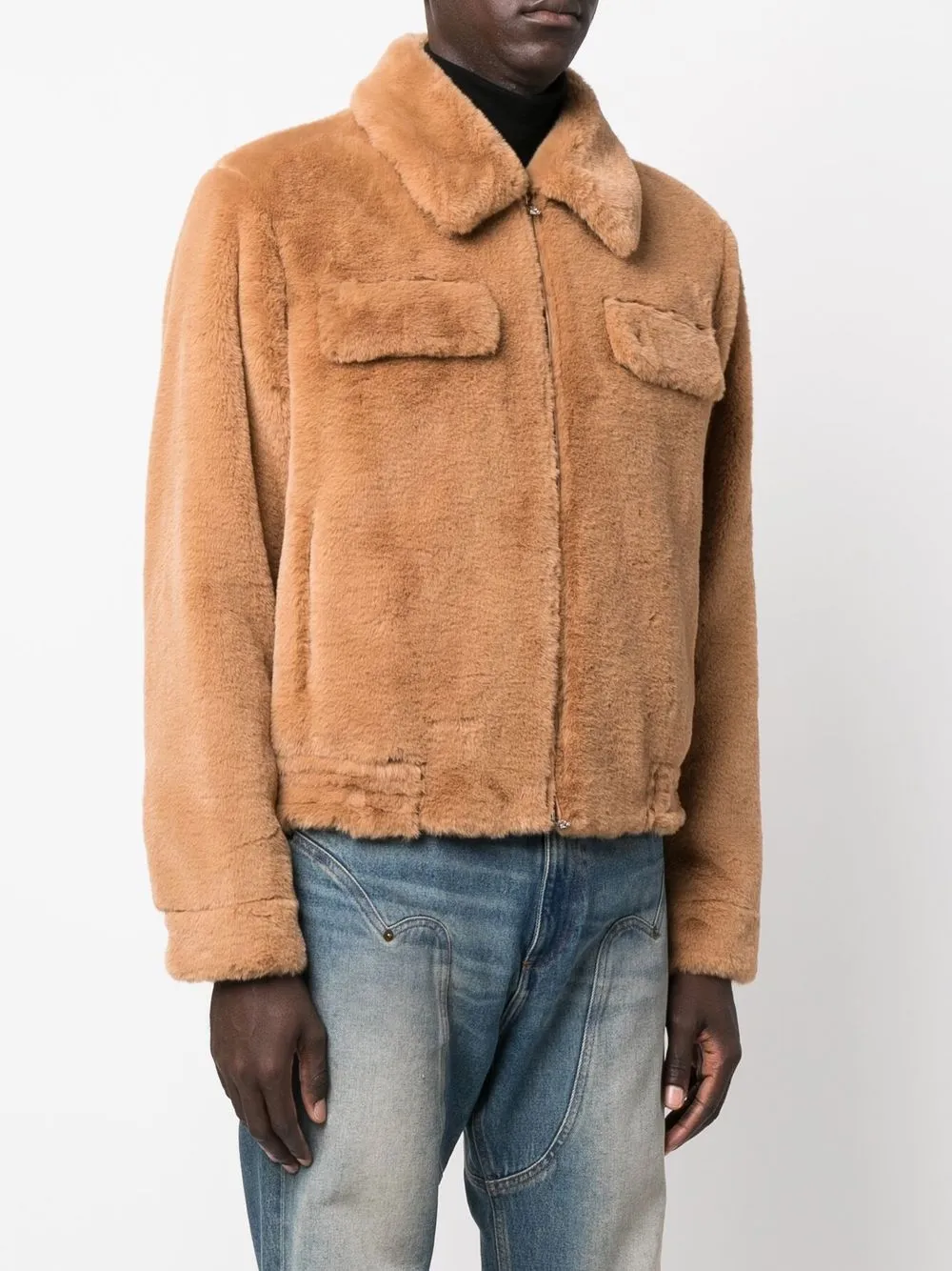 AMIRI Faux Shearling Blouson Jacket Farfetch