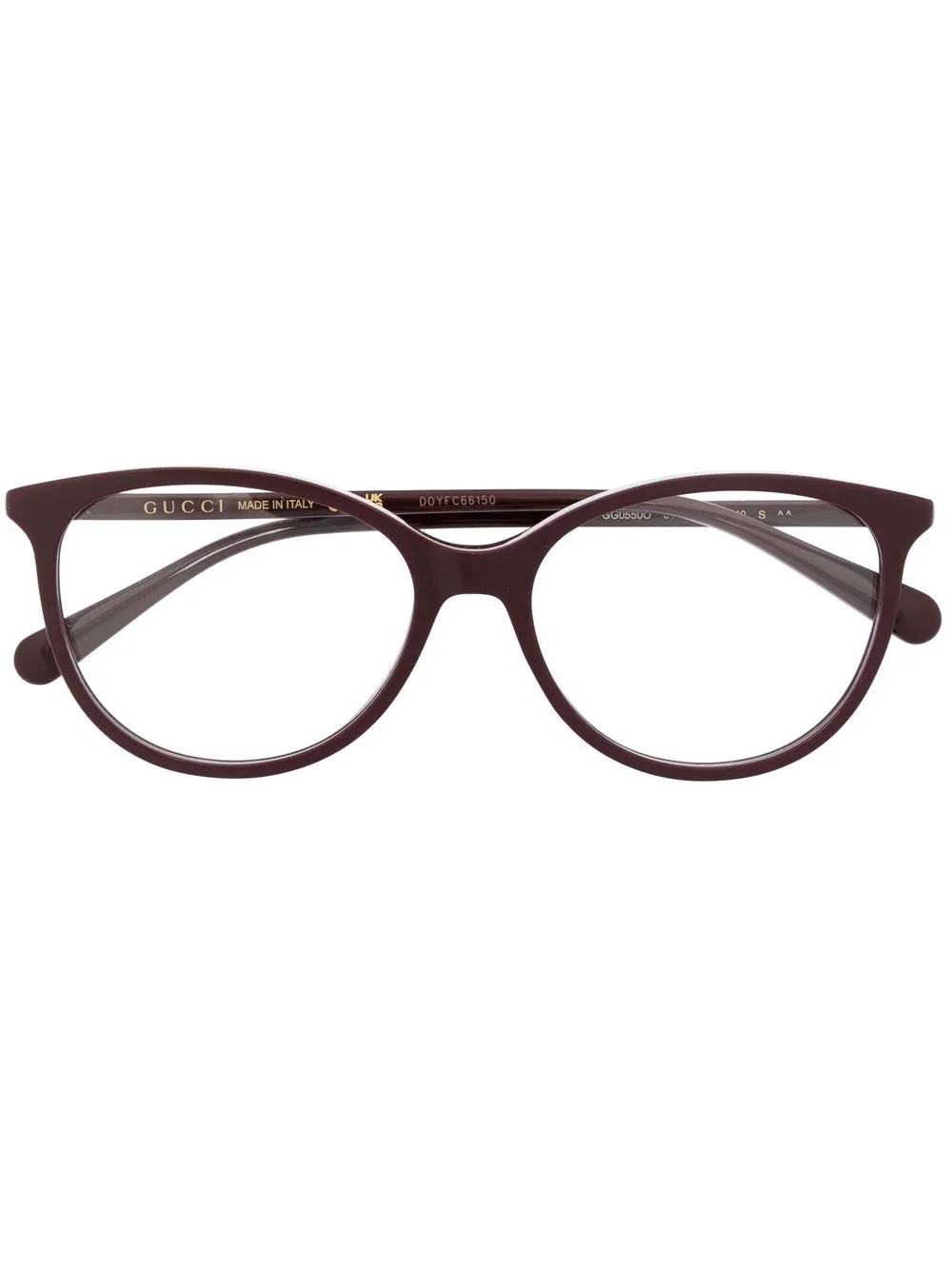 Gucci Eyewear lentes con armazón redonda - Marrón