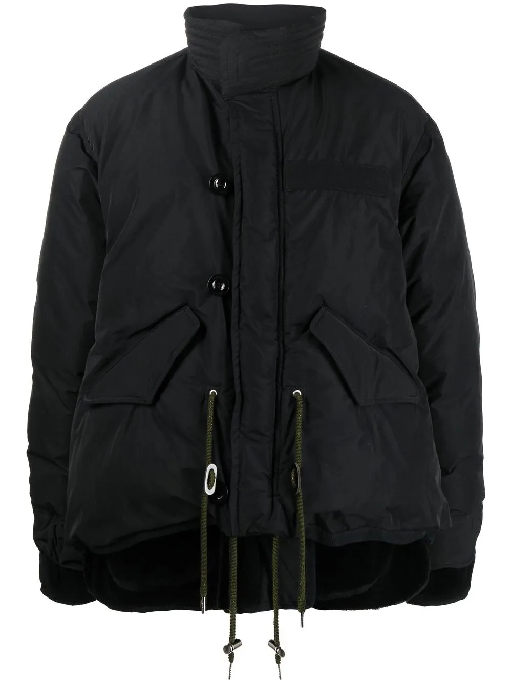 sacai funnel-neck padded jacket - Black