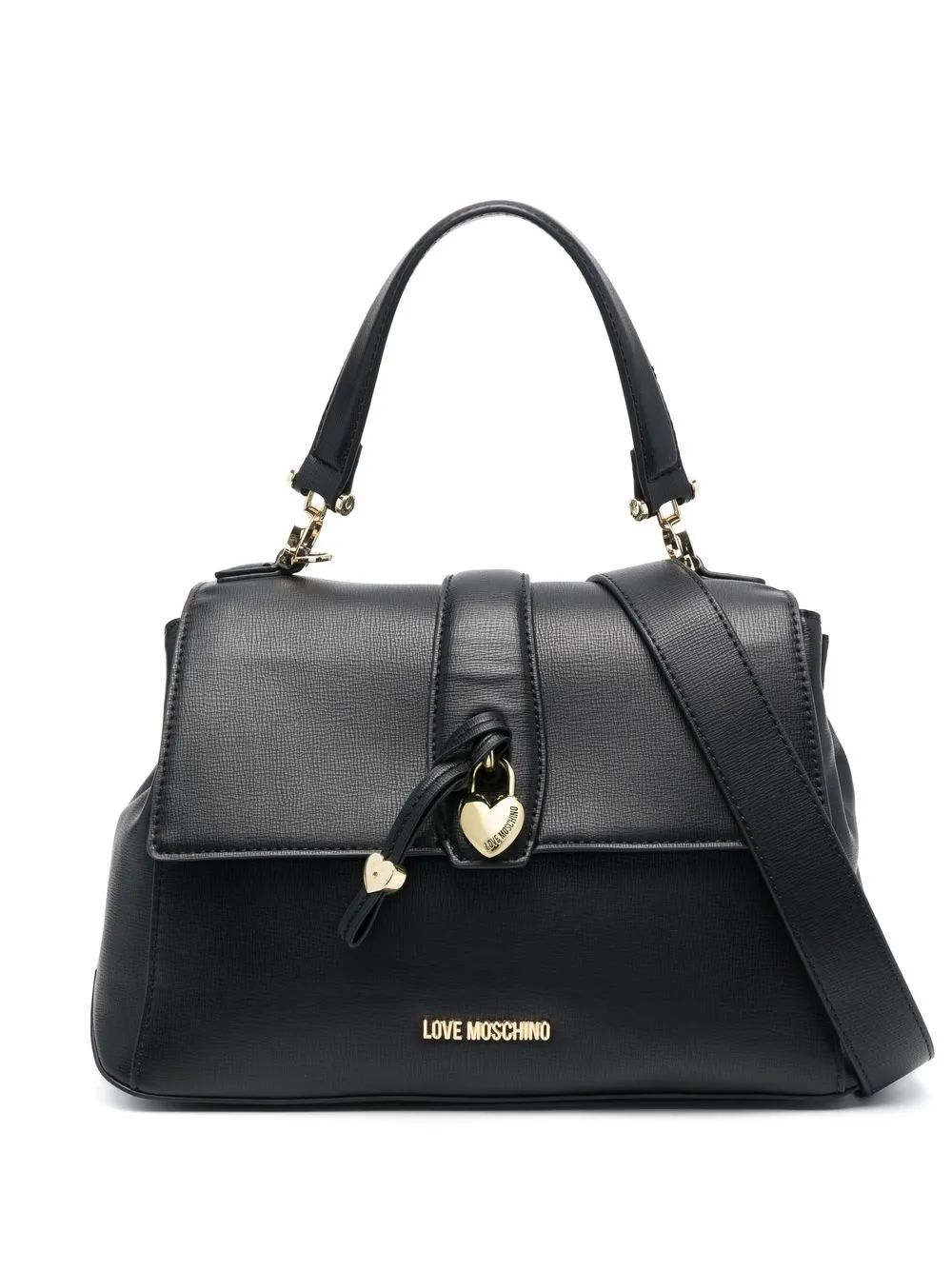 Love Moschino logo-plaque tote bag - Black