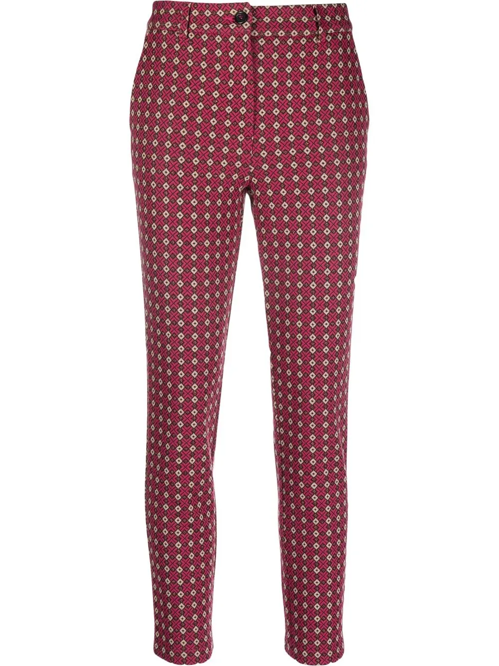 LIU JO print straight-leg trousers - Pink