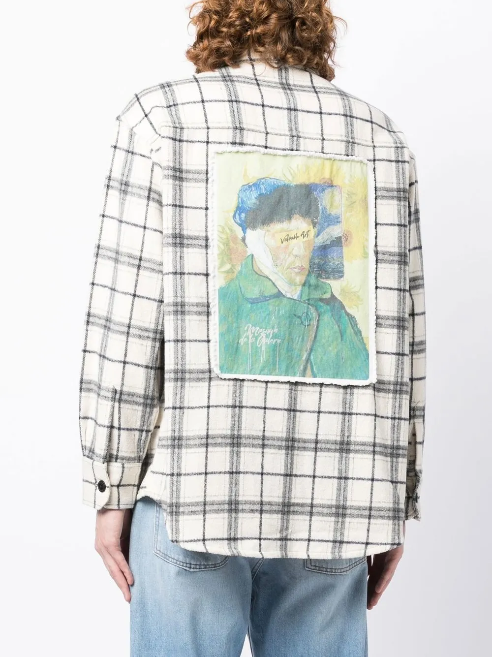 Musium Div Graphic Print Check Pattern Shirt Farfetch