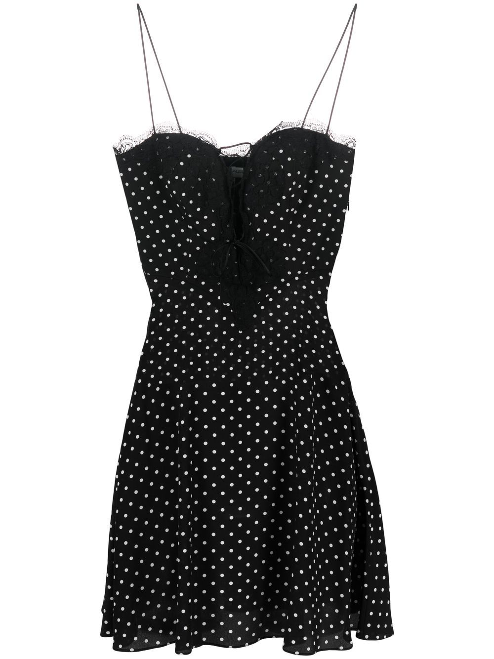 Alessandra Rich Polka Dot Silk Dress Farfetch