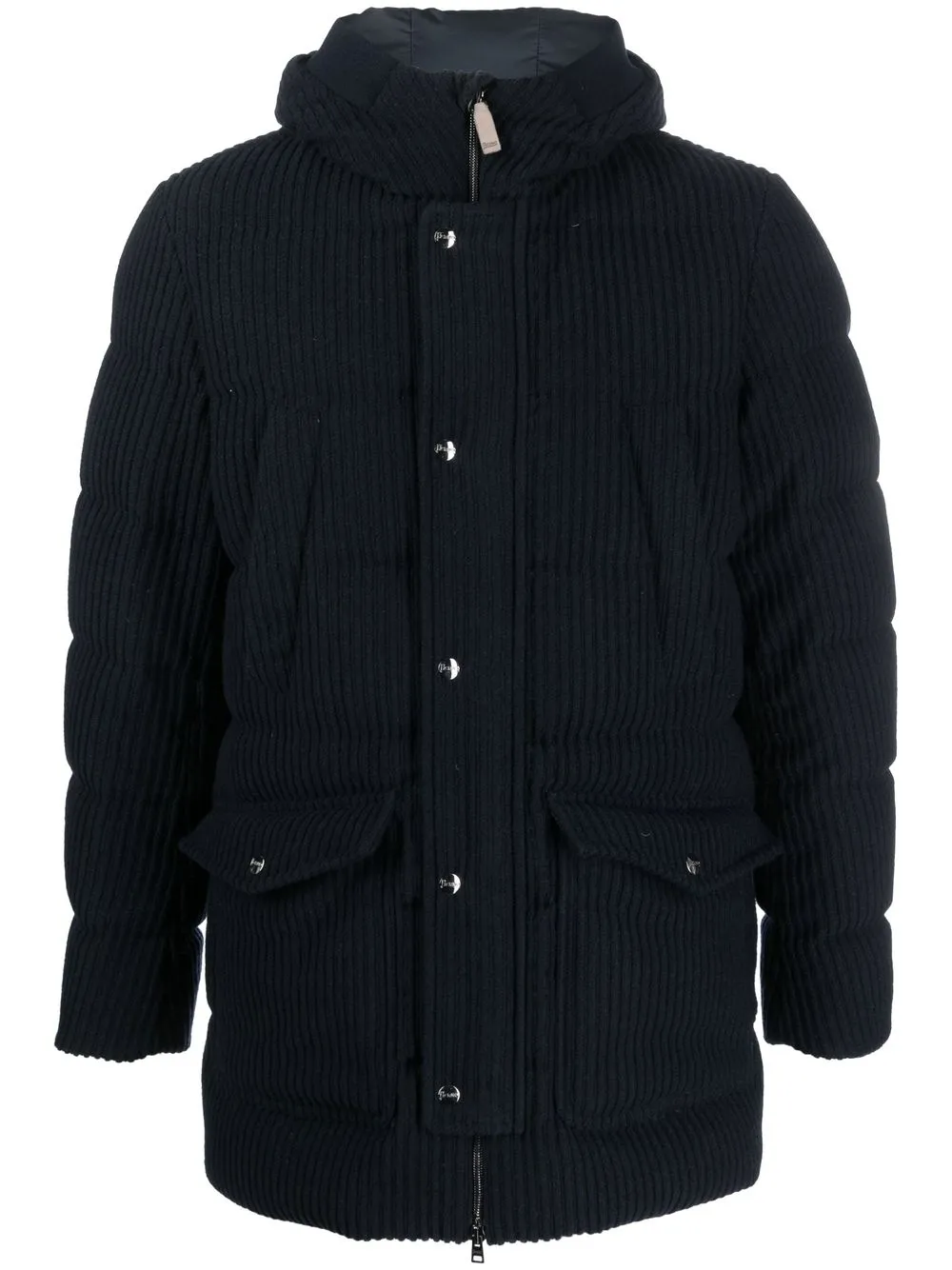 Herno wool-blend down padded coat - Blue