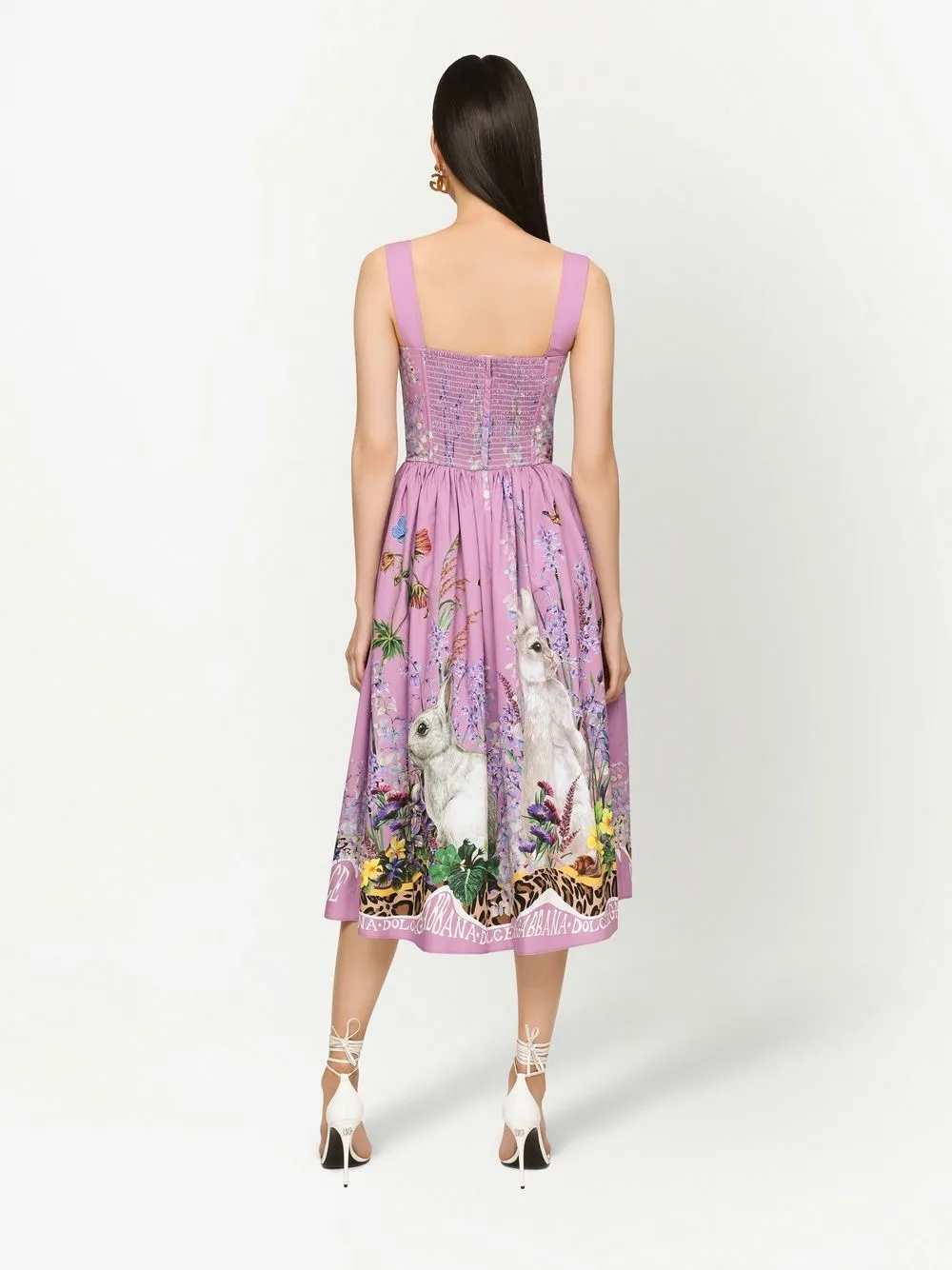 Dolce Gabbana Graphic Print Midi Dress Farfetch